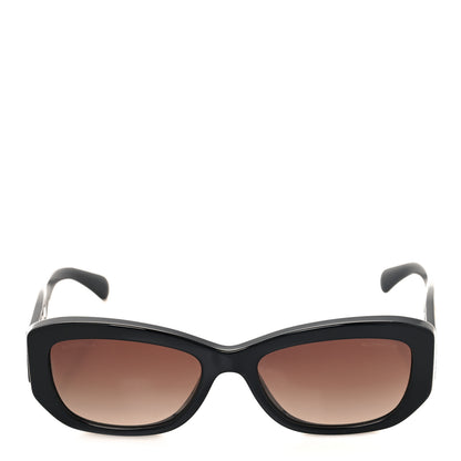 Chanel Acetate Rectangle Sunglasses 5493 Black 2 of 7