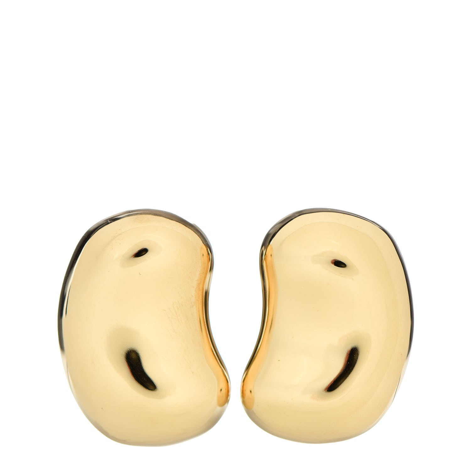 Tiffany 18K Yellow Gold 20mm Elsa Peretti Bean Design Clip-On Earrings 1 of 4