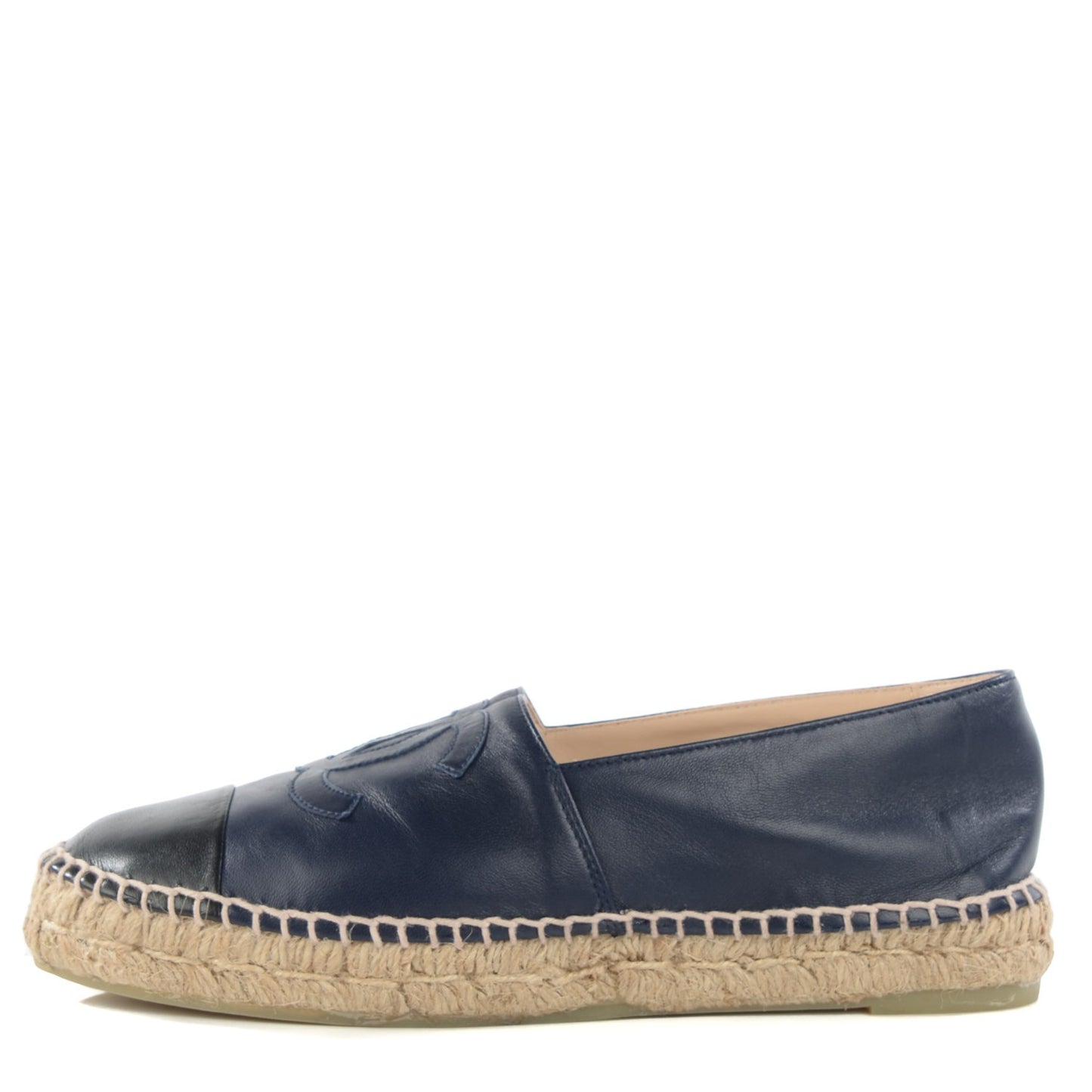 Lambskin CC Espadrilles 38 Navy Black