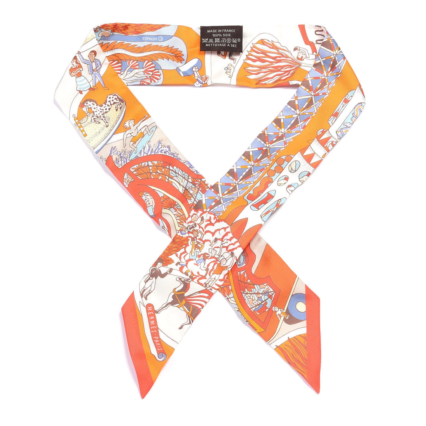 Silk Exposition Universelle Twilly Orange Ciel Brique