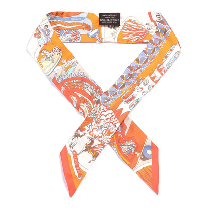 Hermes Silk Exposition Universelle Twilly Orange Ciel Brique 1 of 4