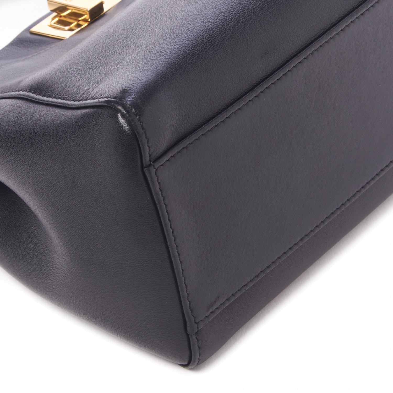 Fendi Nappa Mini Peekaboo Iconic Satchel Black 6 of 10
