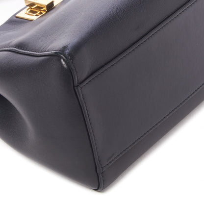 Fendi Nappa Mini Peekaboo Iconic Satchel Black 6 of 10