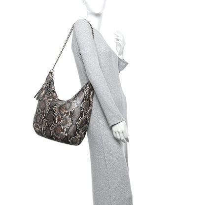 Gucci Python Medium Soho Chain Hobo Beige 2 of 10