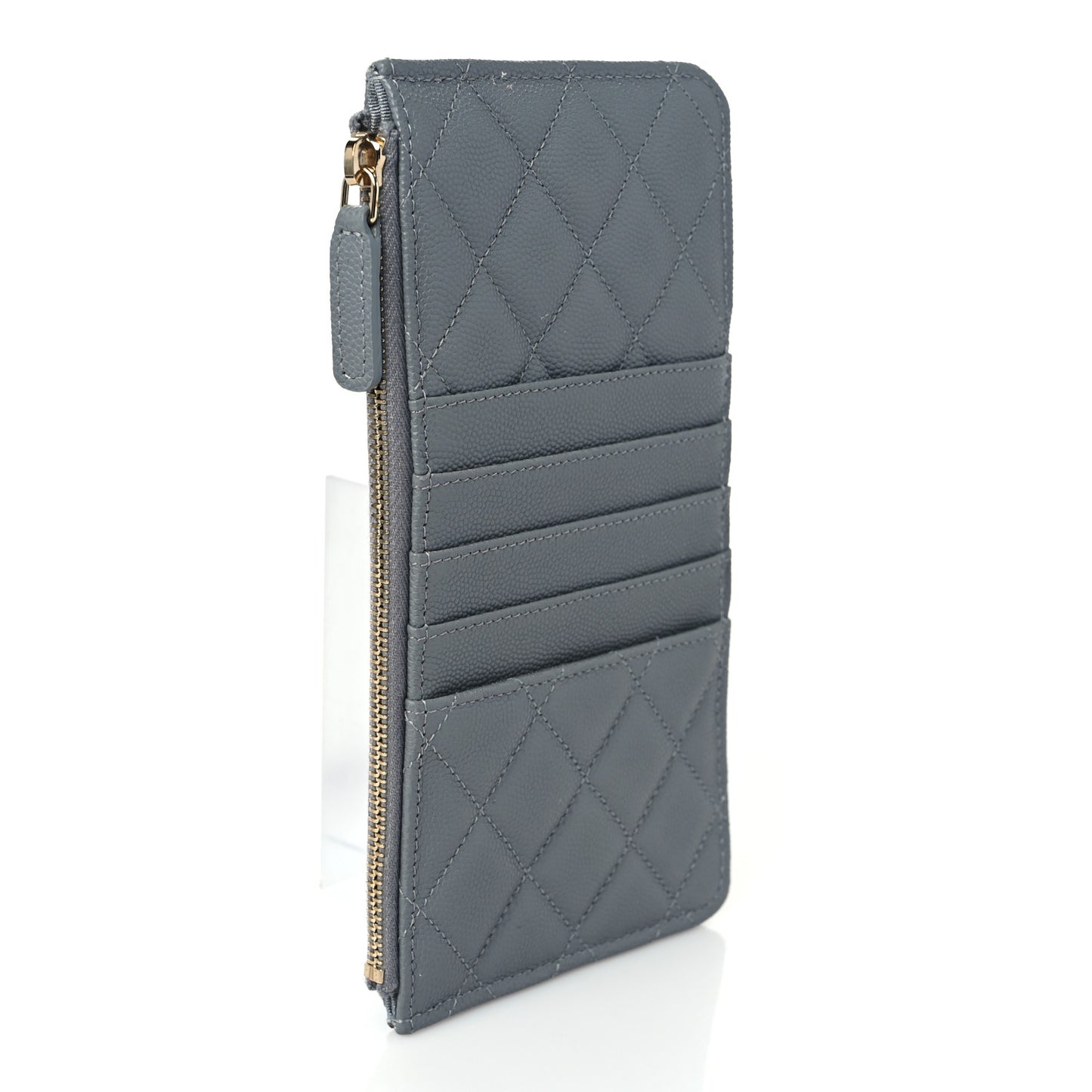 Caviar Quilted Classic iPhone Pouch Grey