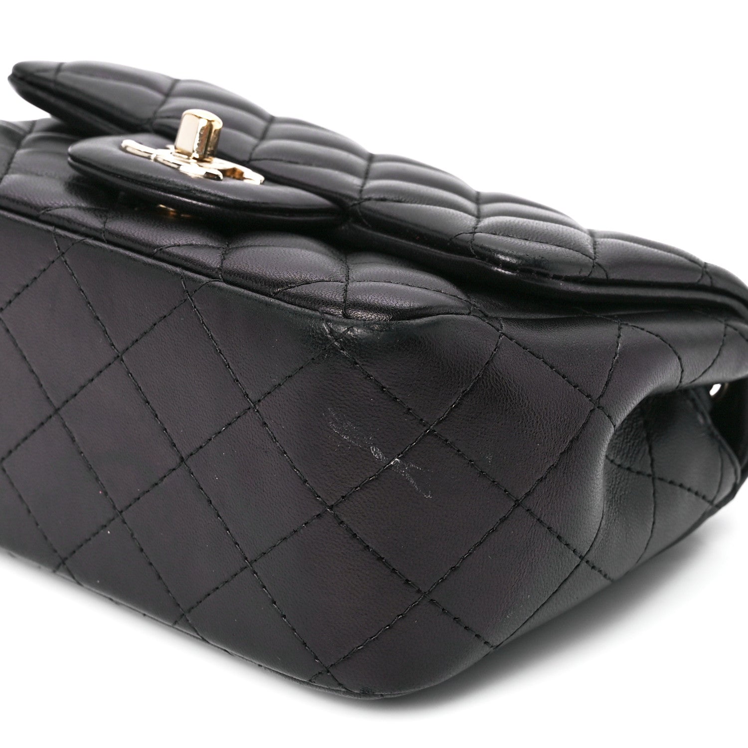 Chanel Lambskin Quilted Mini Square Flap Black 12 of 12