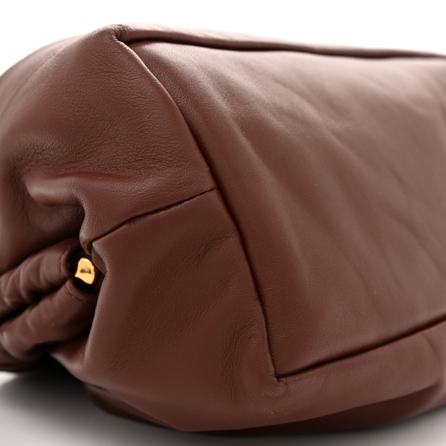 Lambskin Oversized Cloud Clutch Chocolate