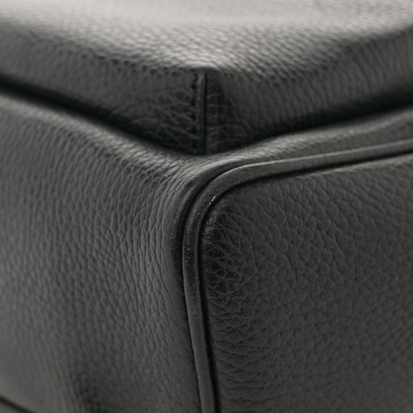 Pebbled Calfskin Soho Chain Backpack Black