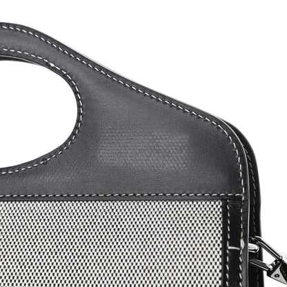 Burberry Canvas Calfskin Foldover Pocket Bag Black 12 of 14