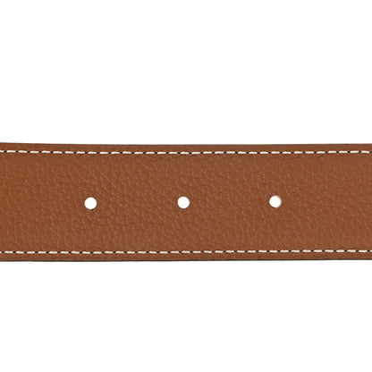 Hermes Togo Swift H Belt 85 Gold Black 4 of 5