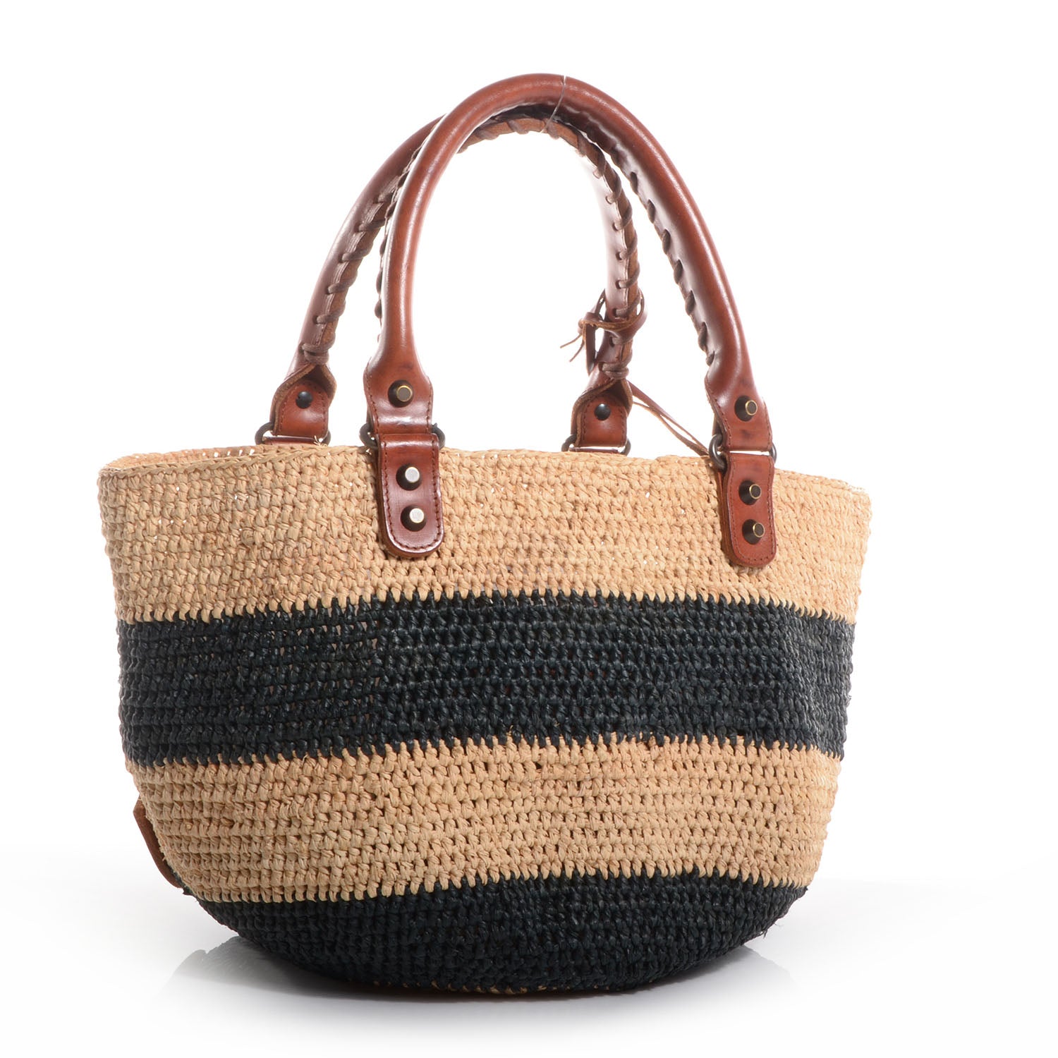 Balenciaga Panier Basket Tote Black Natural 3 of 9