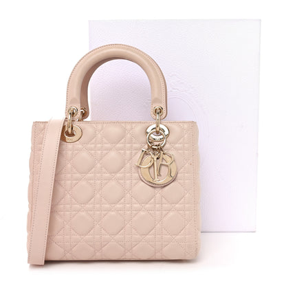 Christian Dior Lambskin Cannage Medium Lady Dior Light Pink 11 of 11