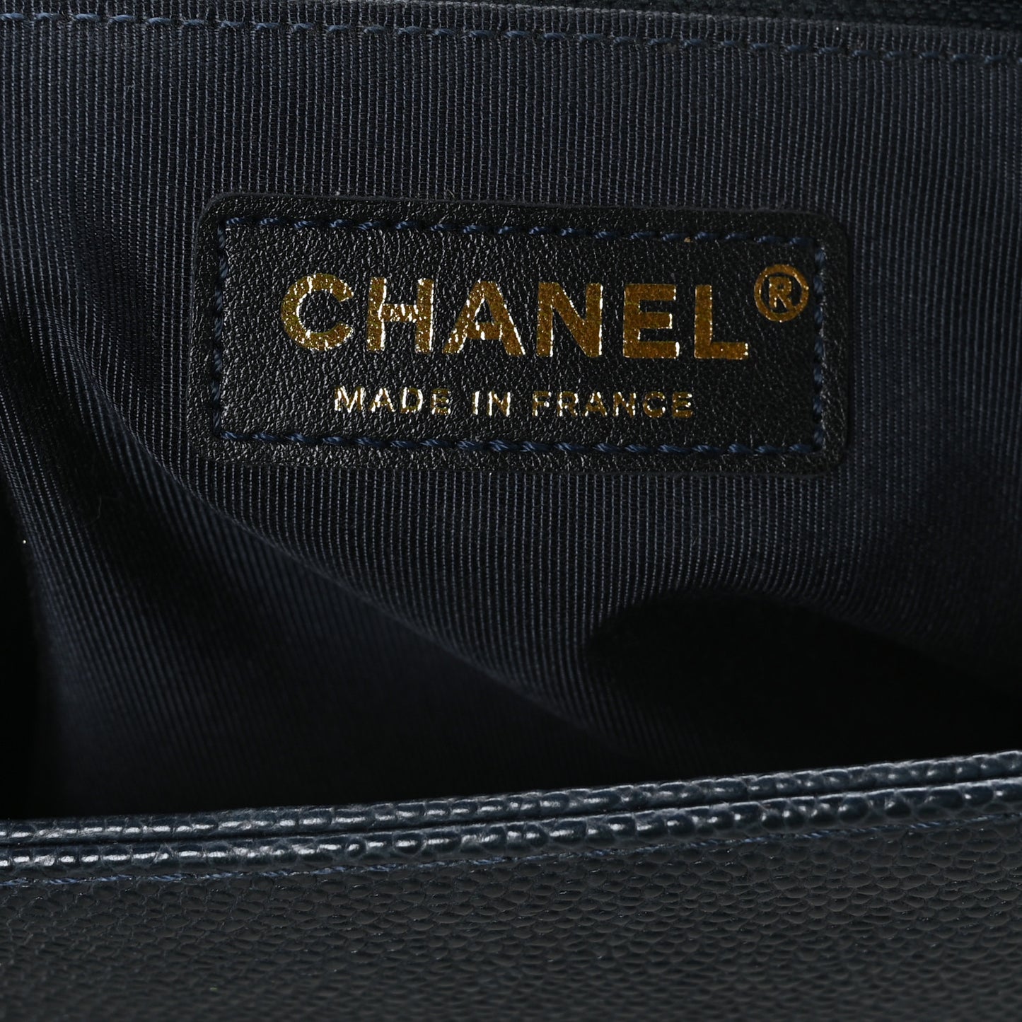 Caviar Quilted Large Boy Flap Blue