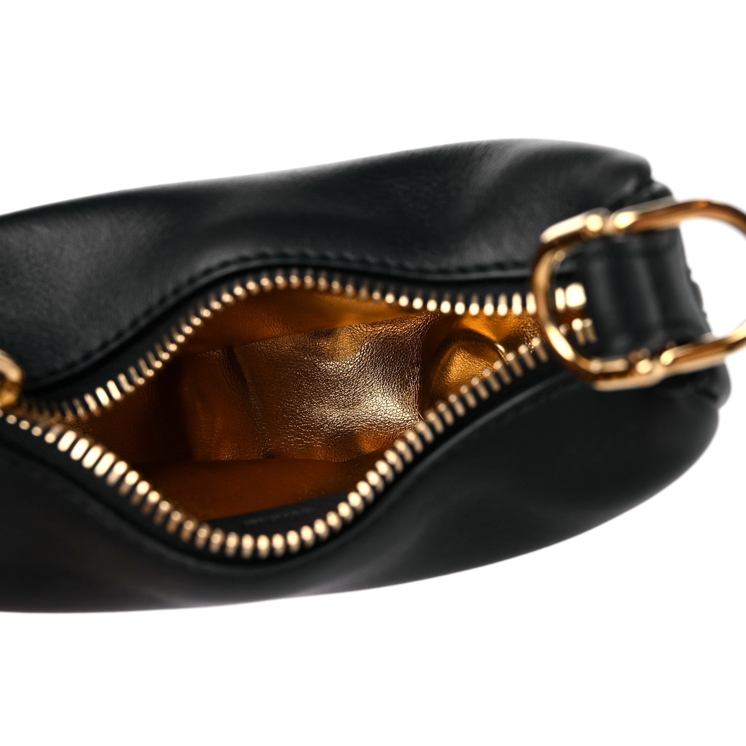 Fendi Vitello Grace Matte Nano Fendigraphy Hobo Charm Black 5 of 14