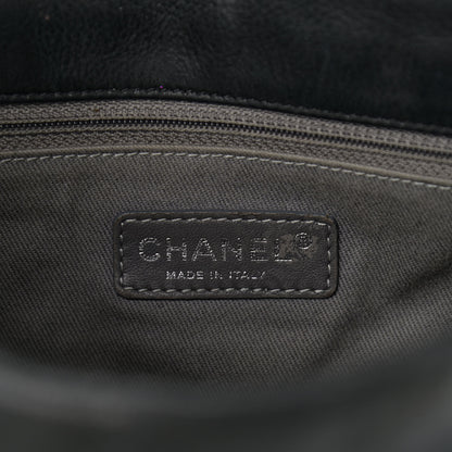 Chanel Iridescent Calfskin Glint Accordion Flap Black 6 of 17