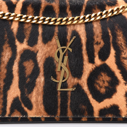 Saint Laurent Calf Hair Monogram Chain Wallet Leopard 13 of 14