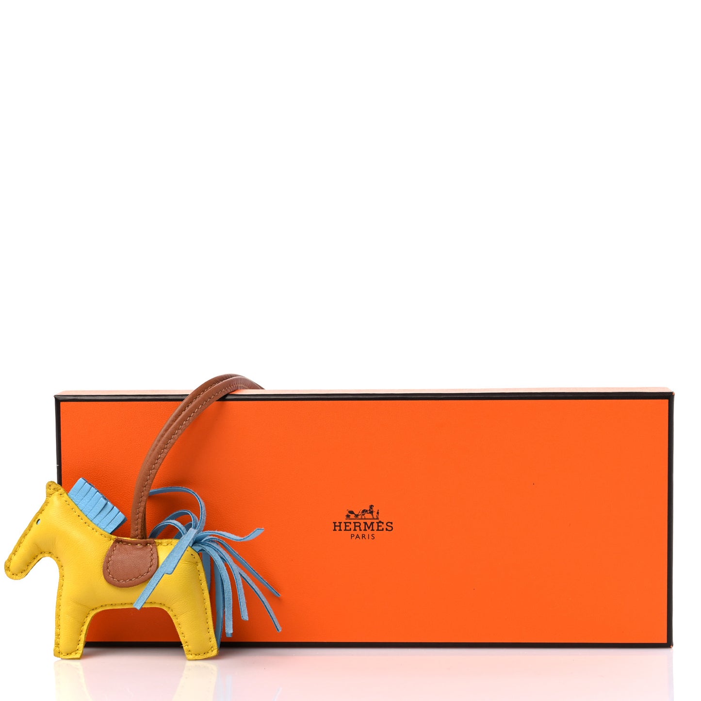 Milo Lambskin Grigri Rodeo Horse Bag Charm PM Jaune De Naples