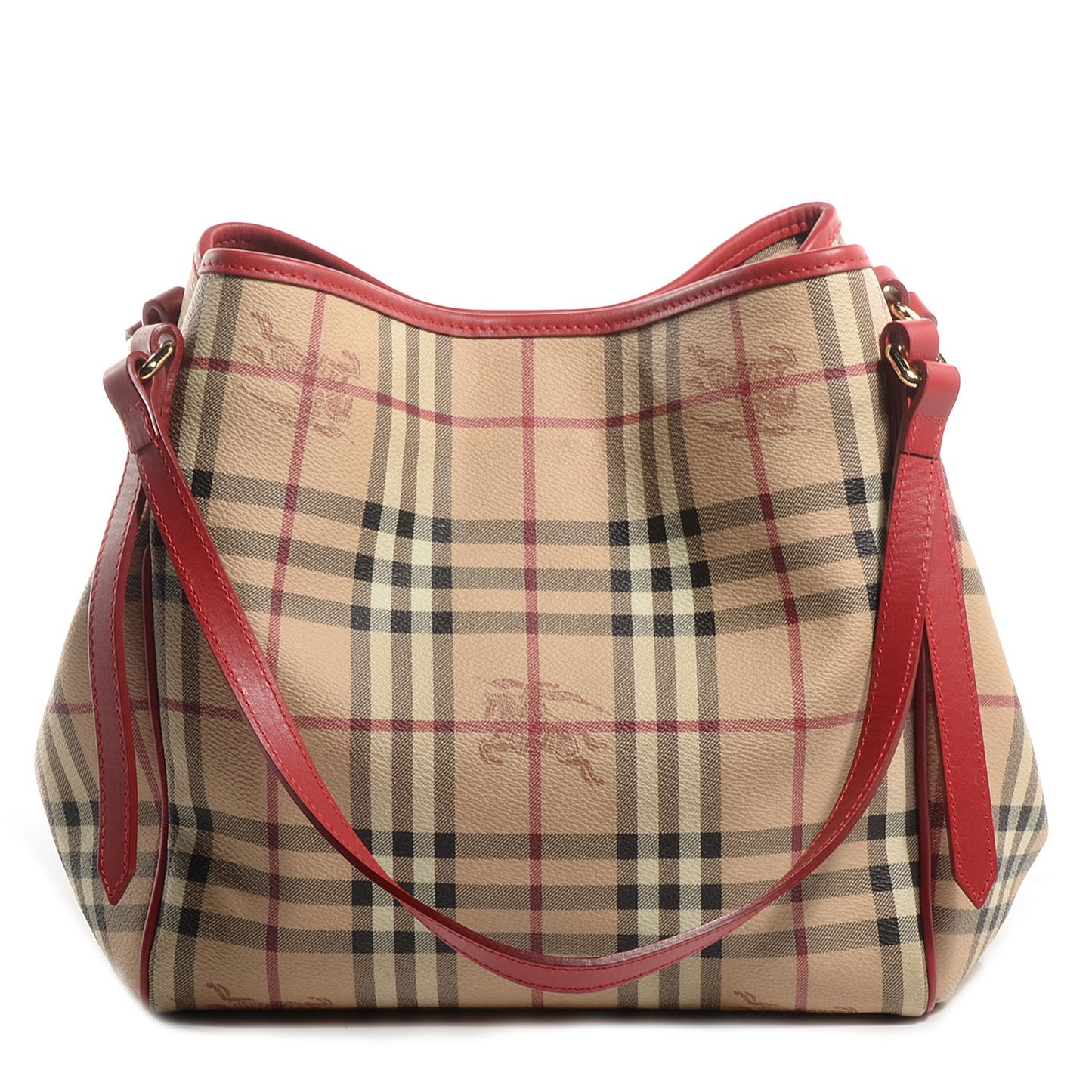 Haymarket Check Small Canterbury Tote Coral Red