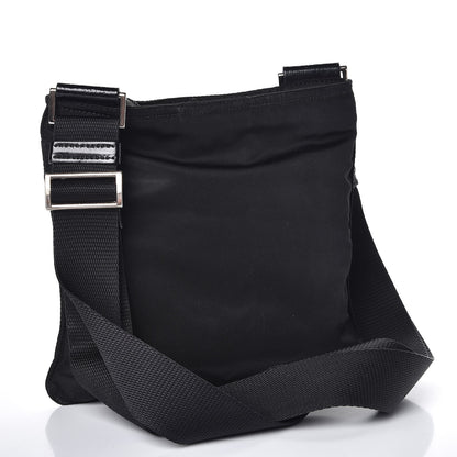 Prada Nylon Small Flat Messenger Bag Black 3 of 14