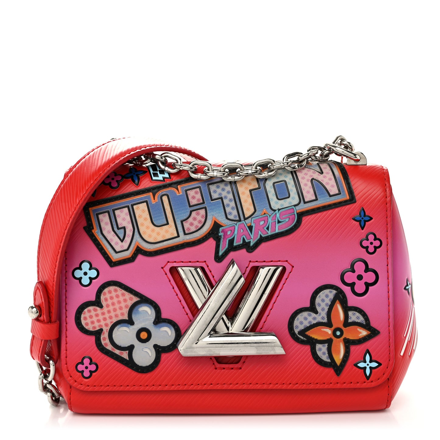 Epi Kawai Blossom Twist Shoulder Bag Coquelicot