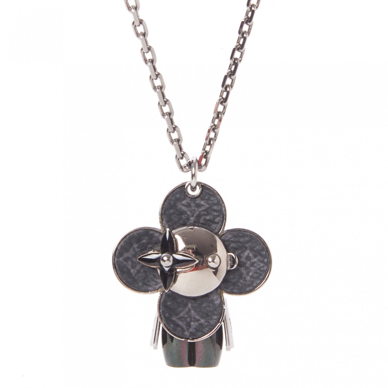 Louis Vuitton Monogram Eclipse Vivienne Pendant Necklace 3 of 6