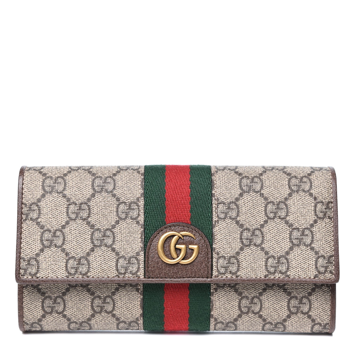 Gucci X DISNEY GG Supreme Monogram Web Three Little Pigs Ophidia Continental Wallet Beige New Acero 1 of 9