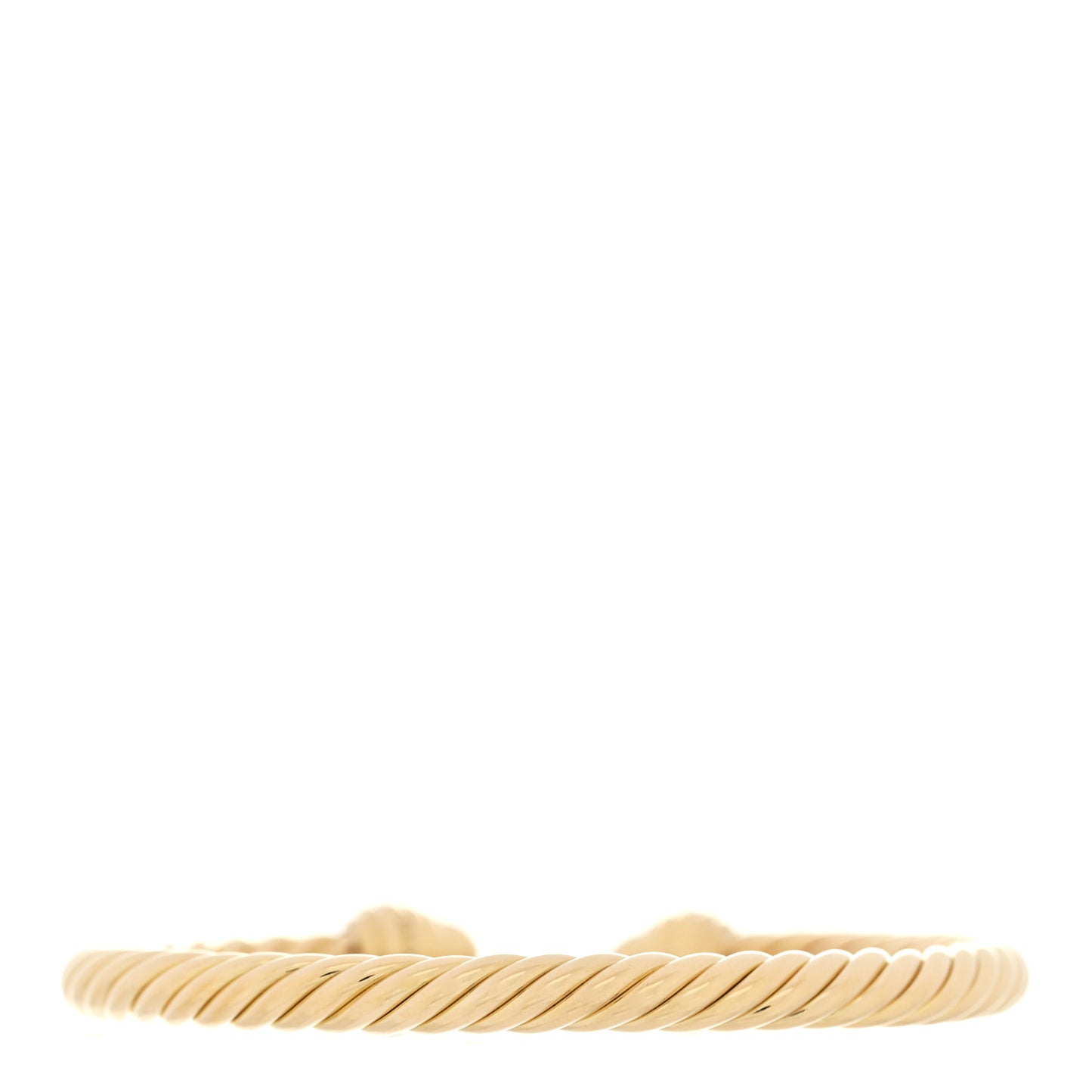 18K Yellow Gold Pave Diamond 5mm Cable Bracelet