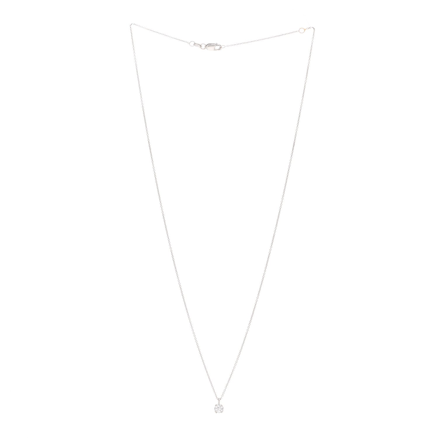 Roberto Coin 18K White Gold Diamond .16ct Pendant Necklace 3 of 5