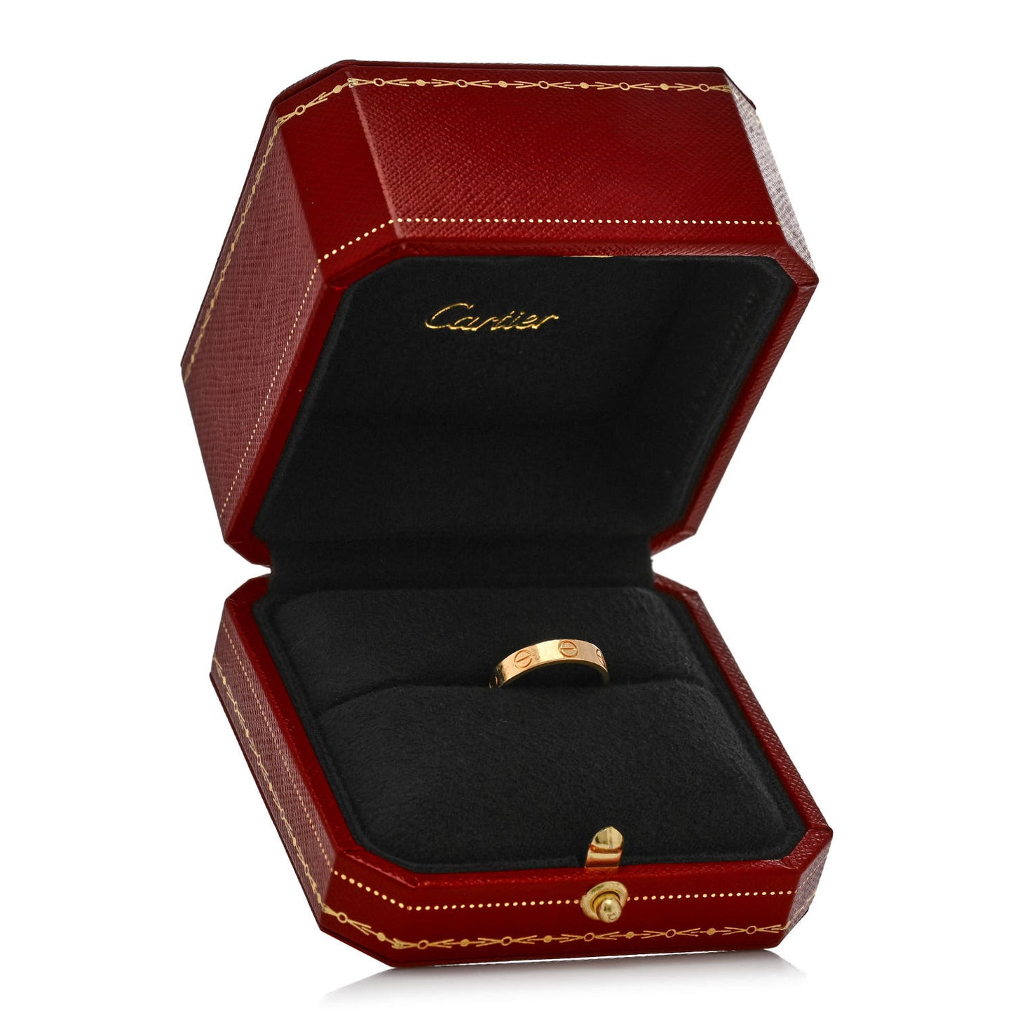 18K Yellow Gold 3.5mm LOVE Wedding Band Ring 47 4