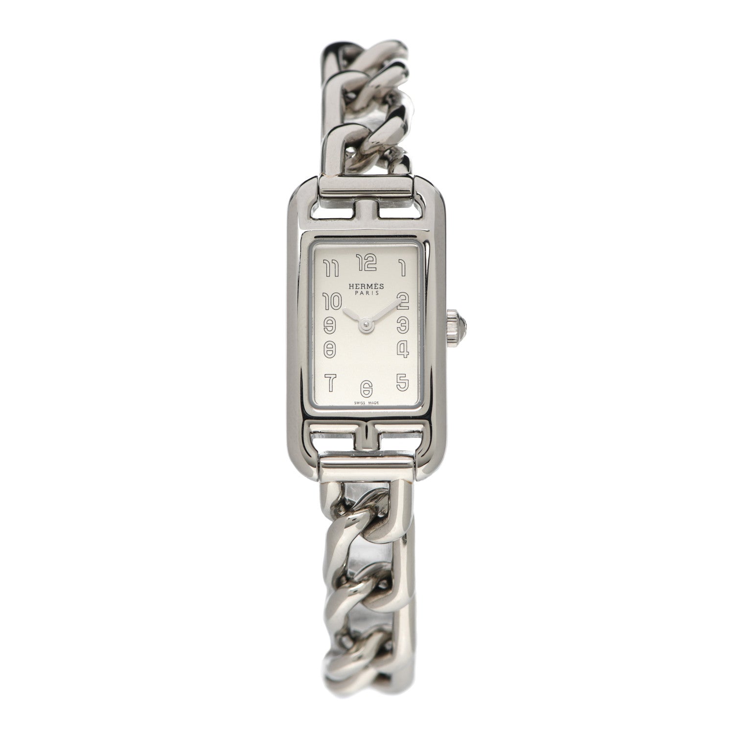 Hermes Stainless Steel 17mm Nantucket Quartz Watch 1 of 6