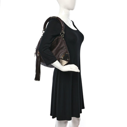 Gucci Guccissima Medium Indy Top Handle Hobo Black 2 of 12