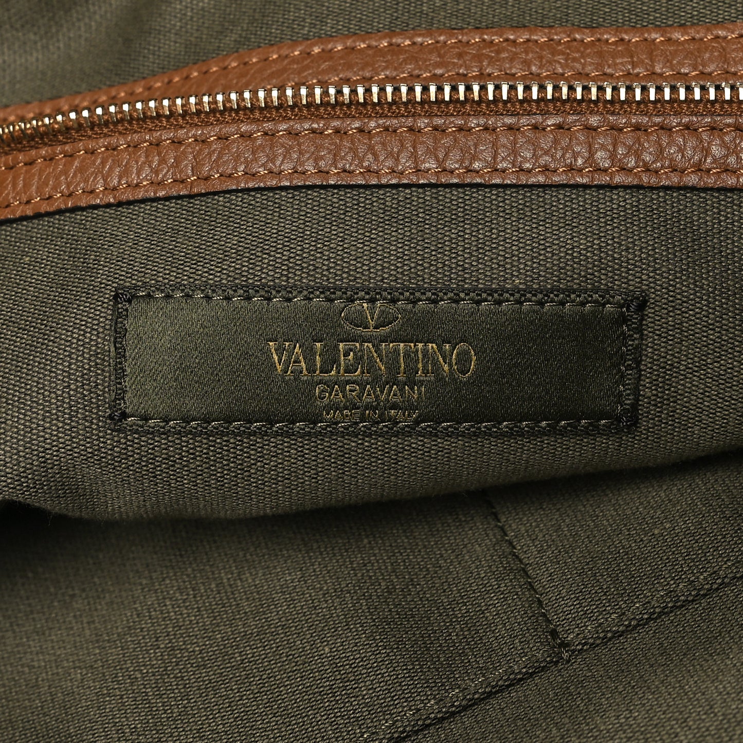 Canvas Calfskin Camouflage Tote Multicolor