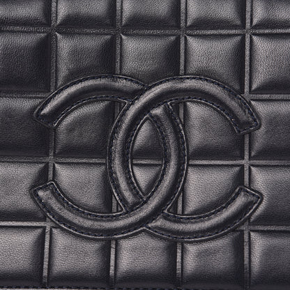 Chanel Lambskin Quilted CC Chocolate Bar Flap Navy 8 of 14