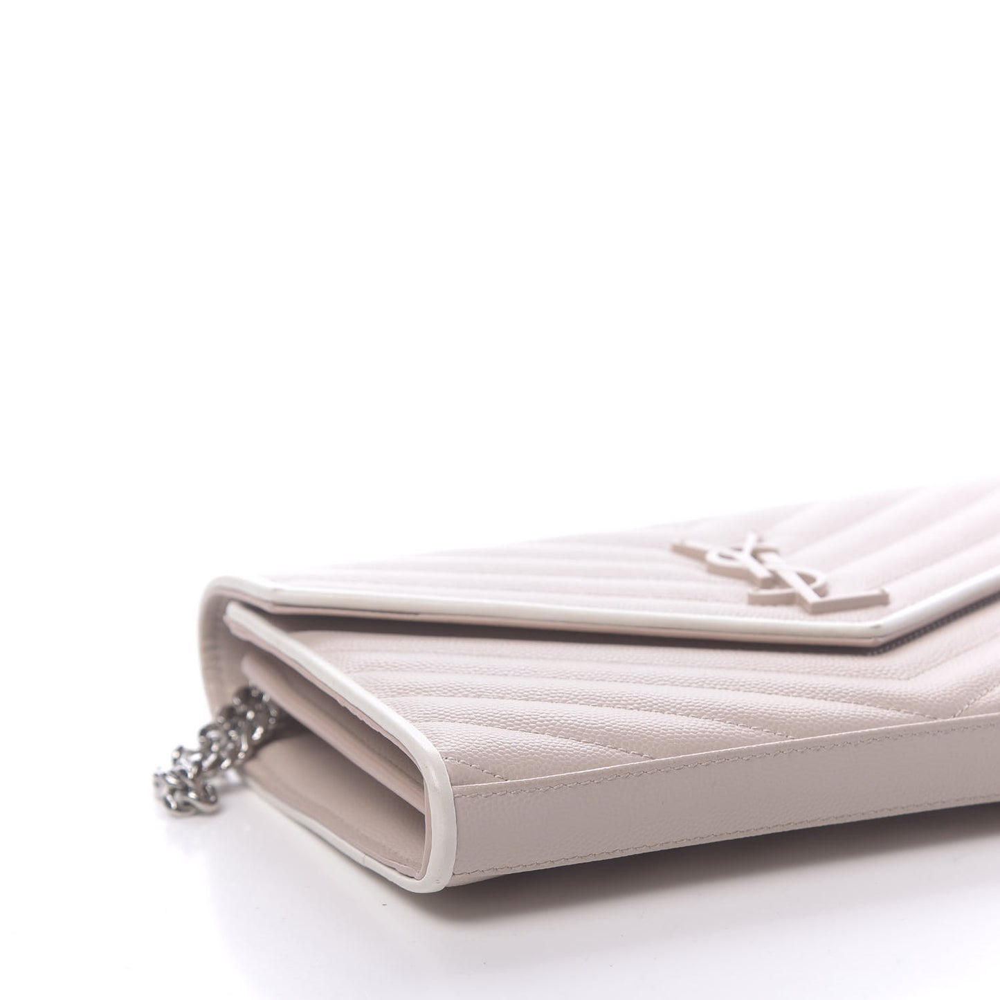 Grain De Poudre Matelasse Chevron Monogram Chain Wallet