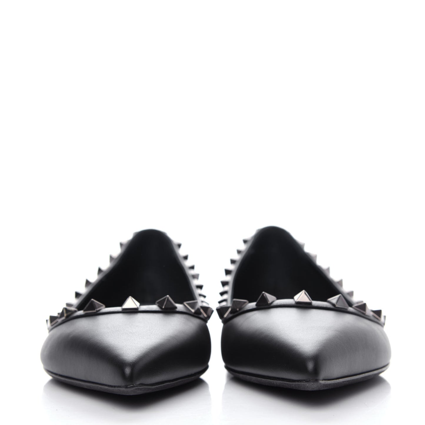 Nappa Rockstud Ballerina Flats 37 Black