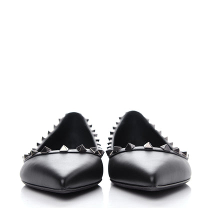 Valentino Garavani Nappa Rockstud Ballerina Flats 37 Black 2 of 10