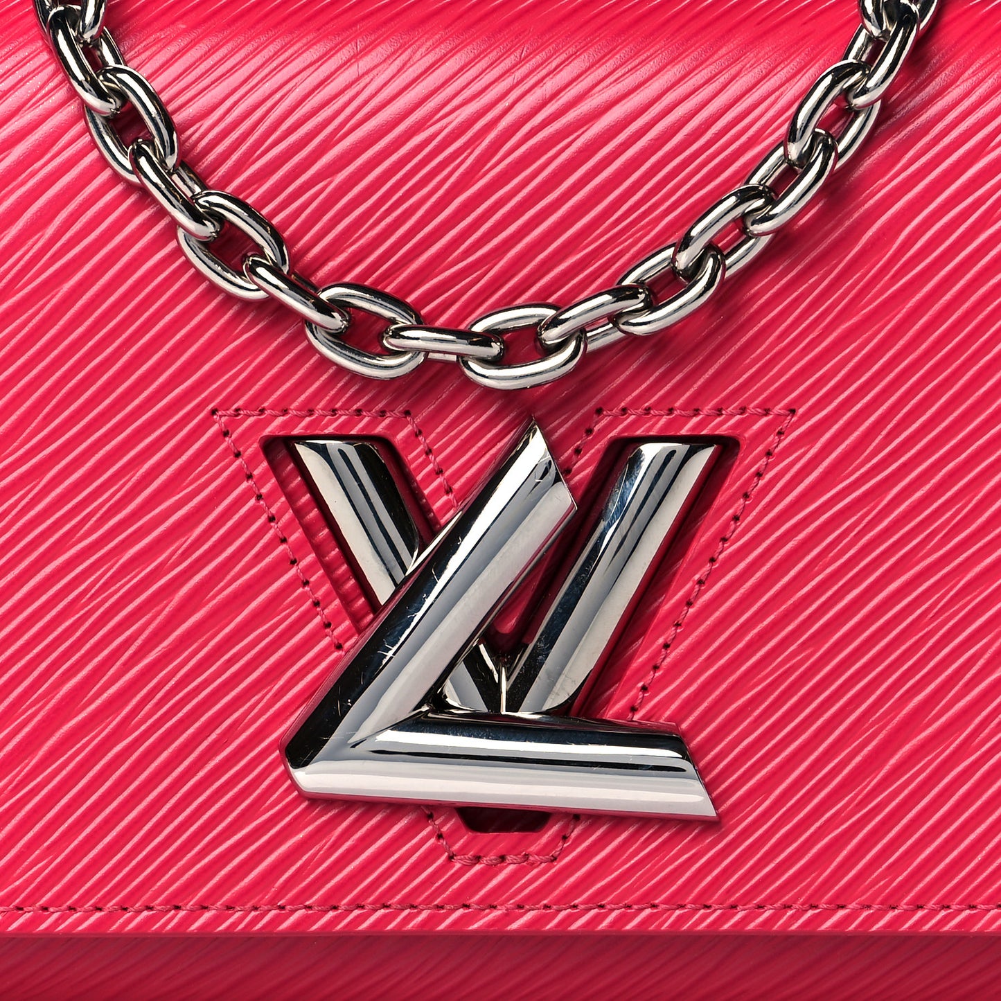 Epi Twist Chain Wallet Hot Pink