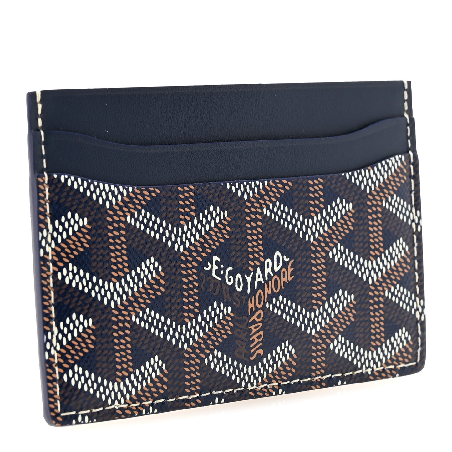 Goyardine Saint Sulpice Card Holder Navy