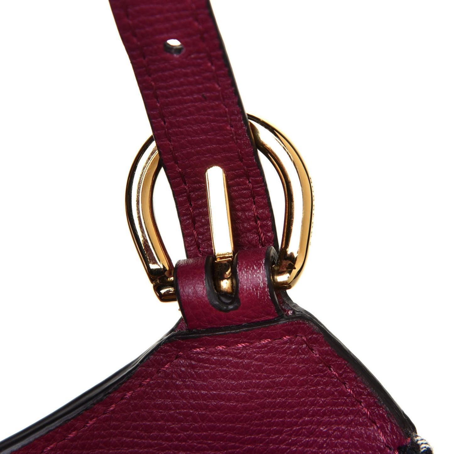 Grainy Calfskin House Check Small Canterbury Tote Berry Pink