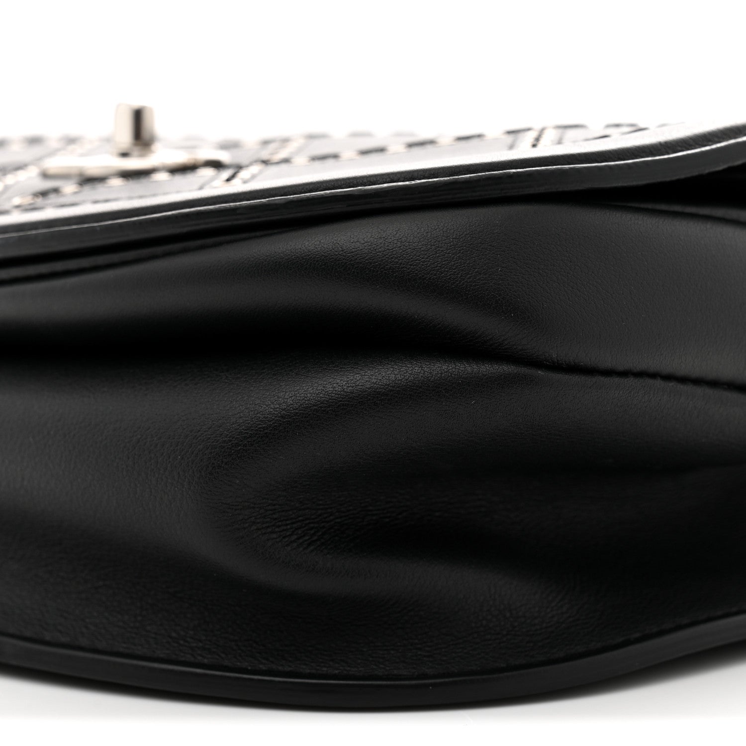 Chanel Calfskin Coco Eyelets Small Flap Bag Black 10 of 11