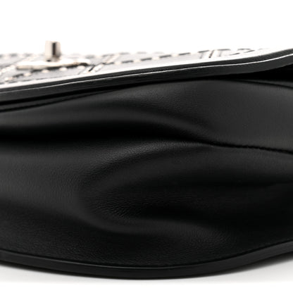 Chanel Calfskin Coco Eyelets Small Flap Bag Black 10 of 11