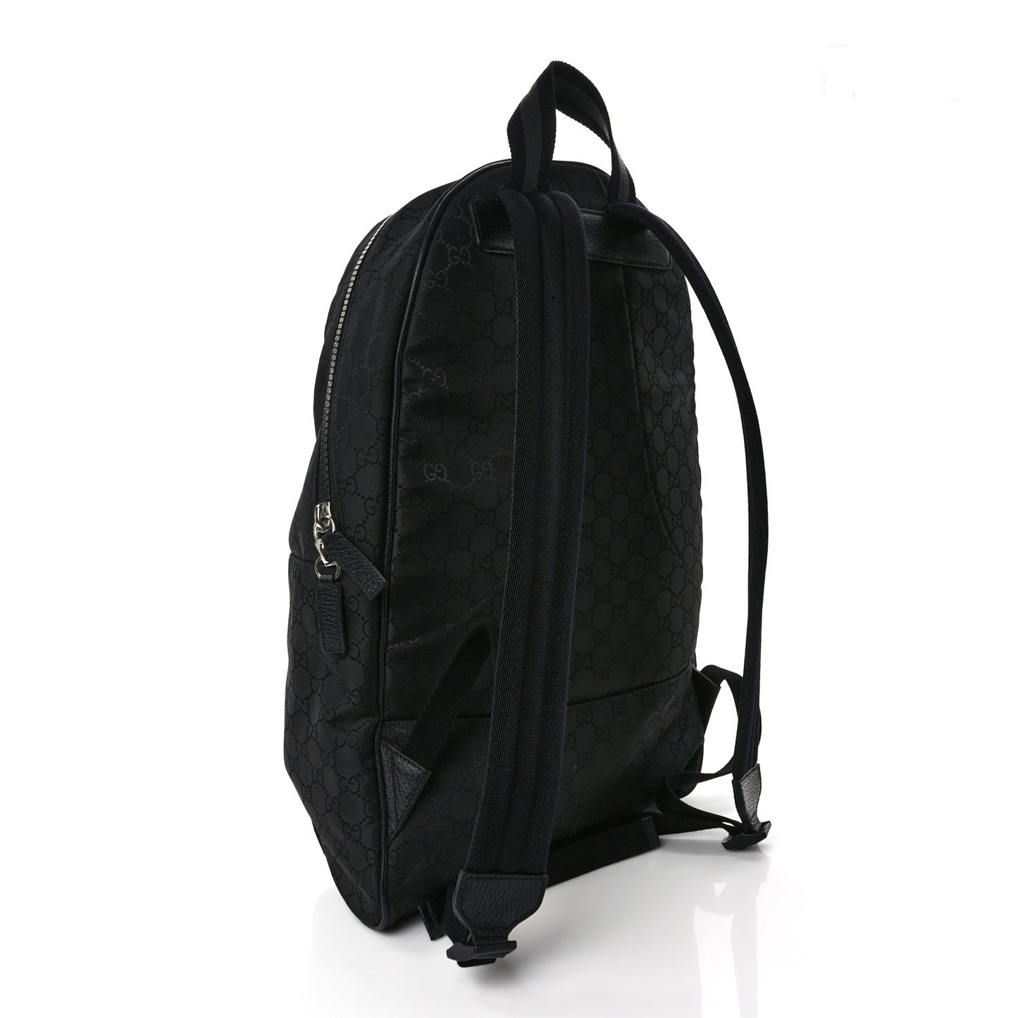 Nylon Monogram Slim Backpack Black