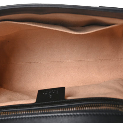 Gucci GG Supreme Monogram Small Osiride Top Handle Bag Black Gold 5 of 9