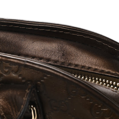 Gucci Metallic Guccissima Heart Bit Charm Dome Satchel Bronze 13 of 16
