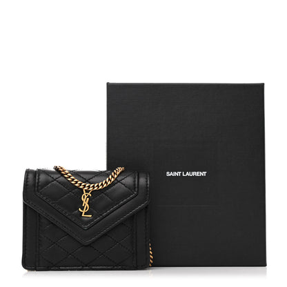 Saint Laurent Lambskin Quilted Micro Gaby Bag Black 12 of 12