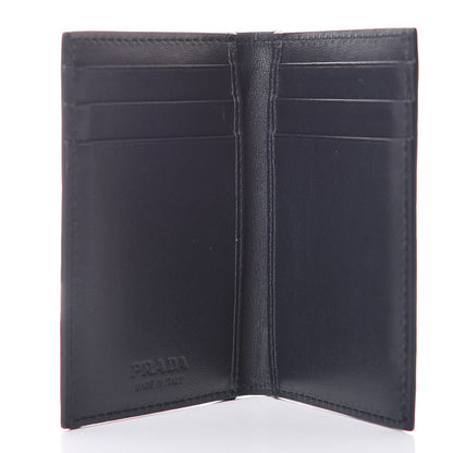 Prada Ostrich Card Holder Blue 5 of 9