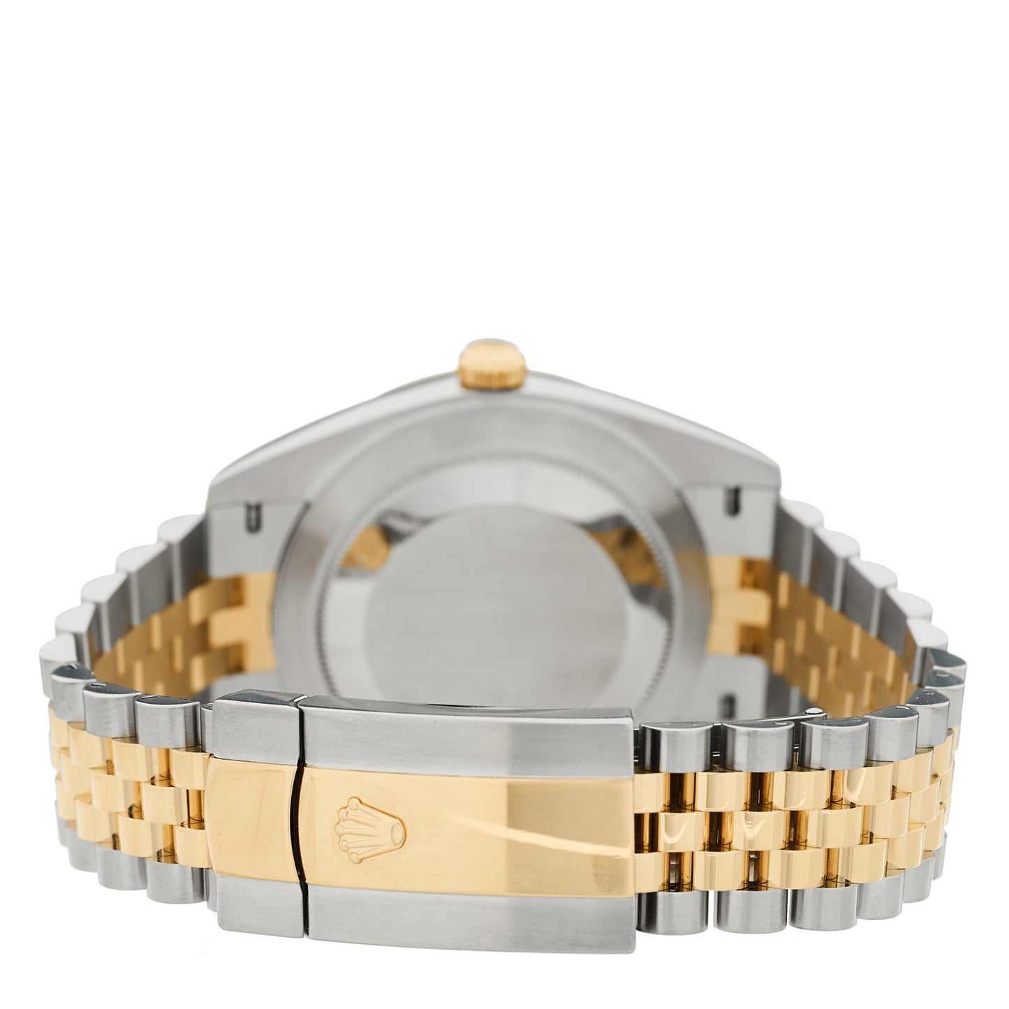Stainless Steel 18K Yellow Gold 41mm Oyster Perpetual Datejust Watch Black 126333