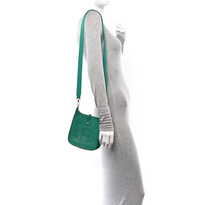 Hermes Taurillon Clemence Evelyne TPM Vert Vertigo 2 of 10