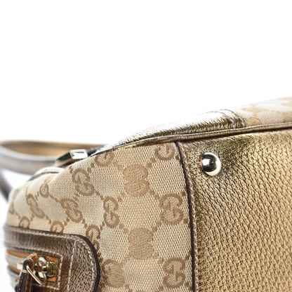 Gucci Monogram Small Princy Satchel Metallic 8 of 9