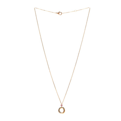 Cartier 18K Pink Yellow White Gold Pink Spinel Trinity Pendant Necklace 3 of 6